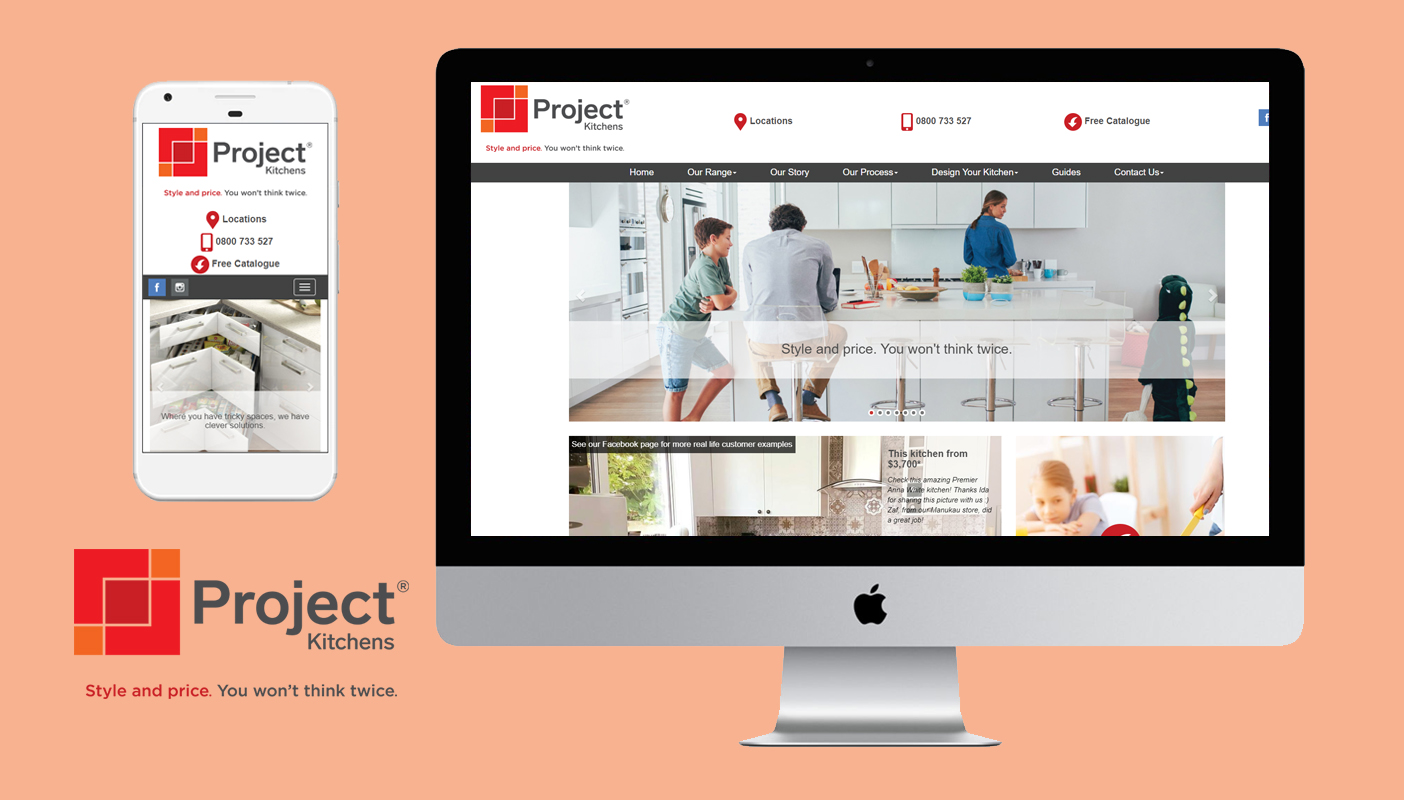 Acre Technologies Website built a fully responsive SEO ready website for Project Kitchens